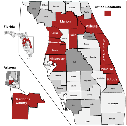 Office Locations in Florida and Arizona
